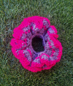 Chunky Crochet Scrunchie Purple And Pink