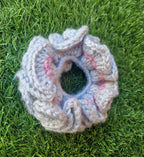 Cute Chunky Crochet Scrunchie Grey and Pink