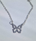 Cute Silver Butterfly Necklace