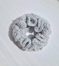 Cute Shiny Grey Chunky Medium Scrunchie