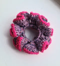 Chunky Purple and Pink Scrunchie