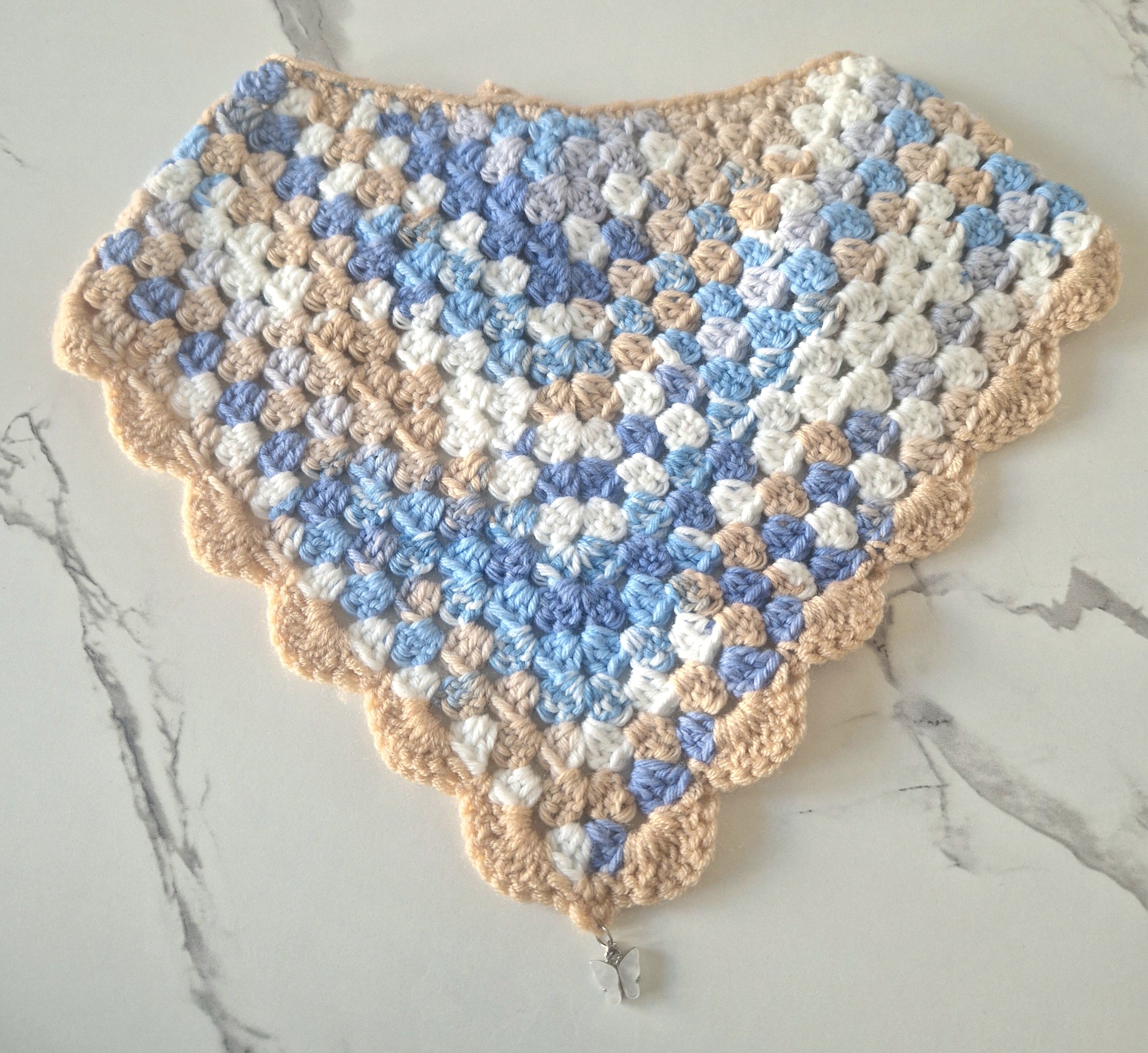 90's Inspired Crochet Bandana Multicoloured Large