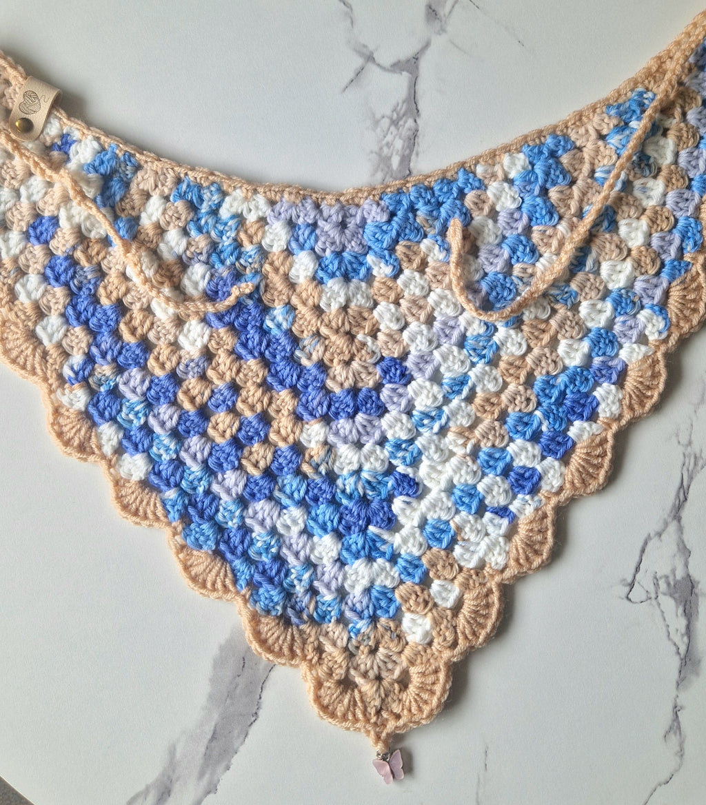 90's Inspired Crochet Bandana Multicoloured Large