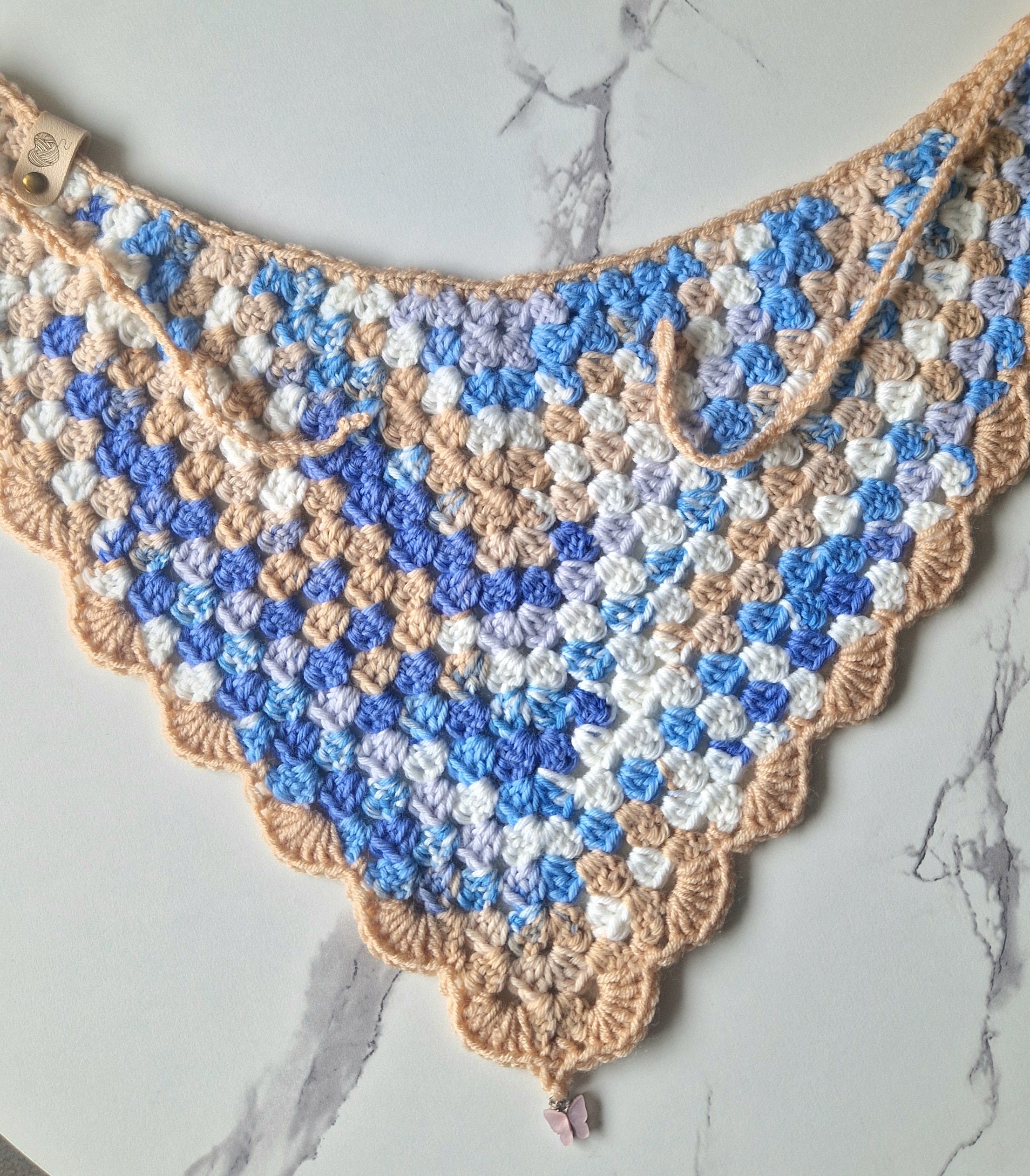 90's Inspired Crochet Bandana Multicoloured Large
