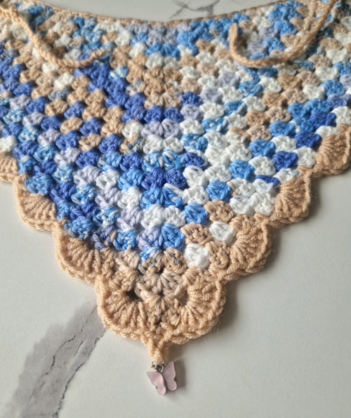 90's Inspired Crochet Bandana Multicoloured Large