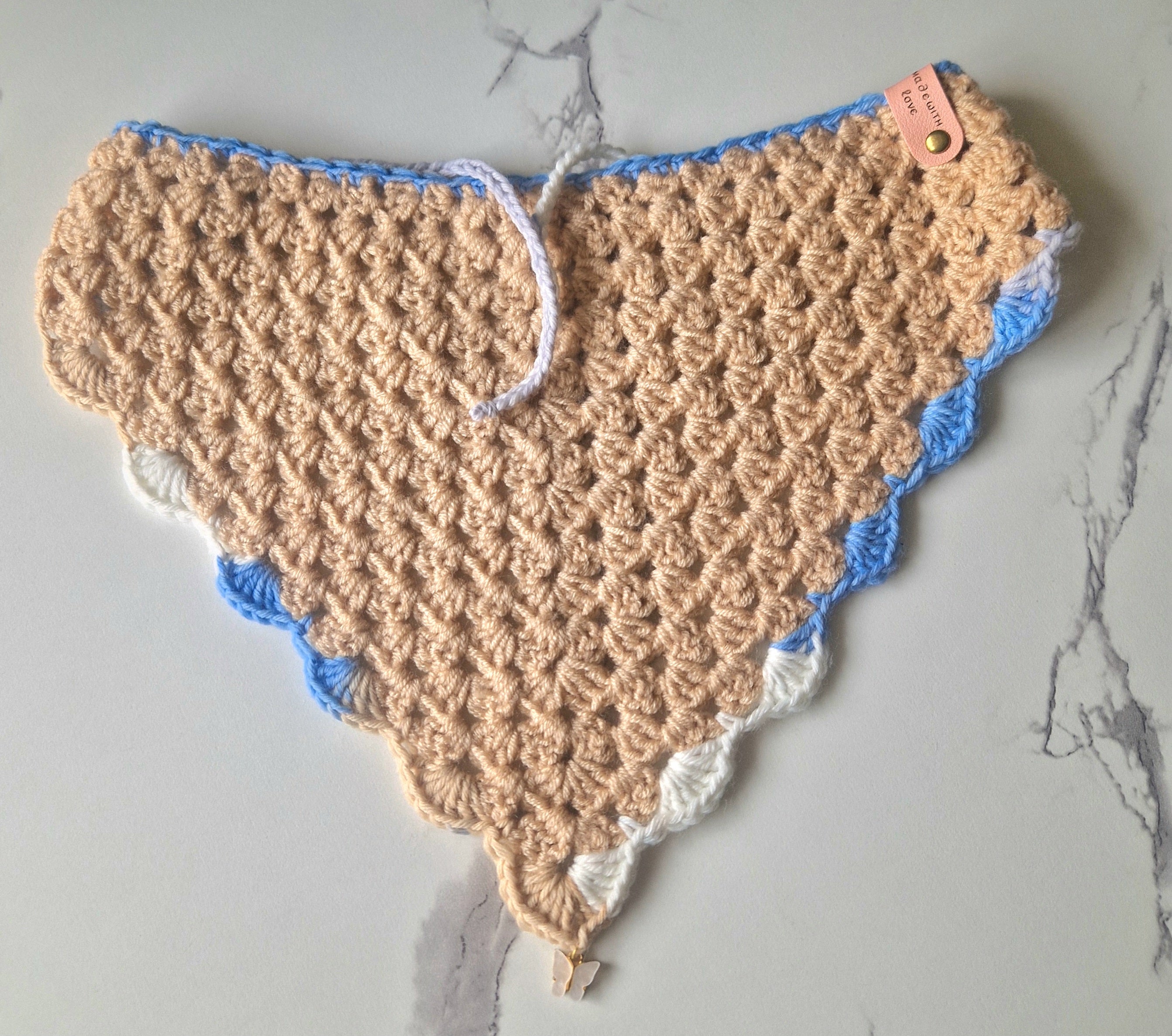 90's Inspired Crochet Bandana Multicoloured Medium