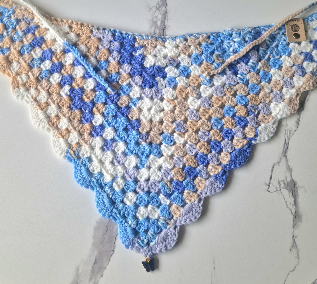90's inspired Crochet Bandana Multicolour