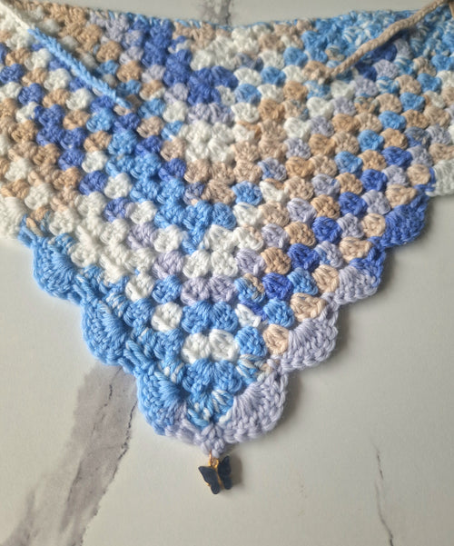 90's inspired Crochet Bandana Multicolour