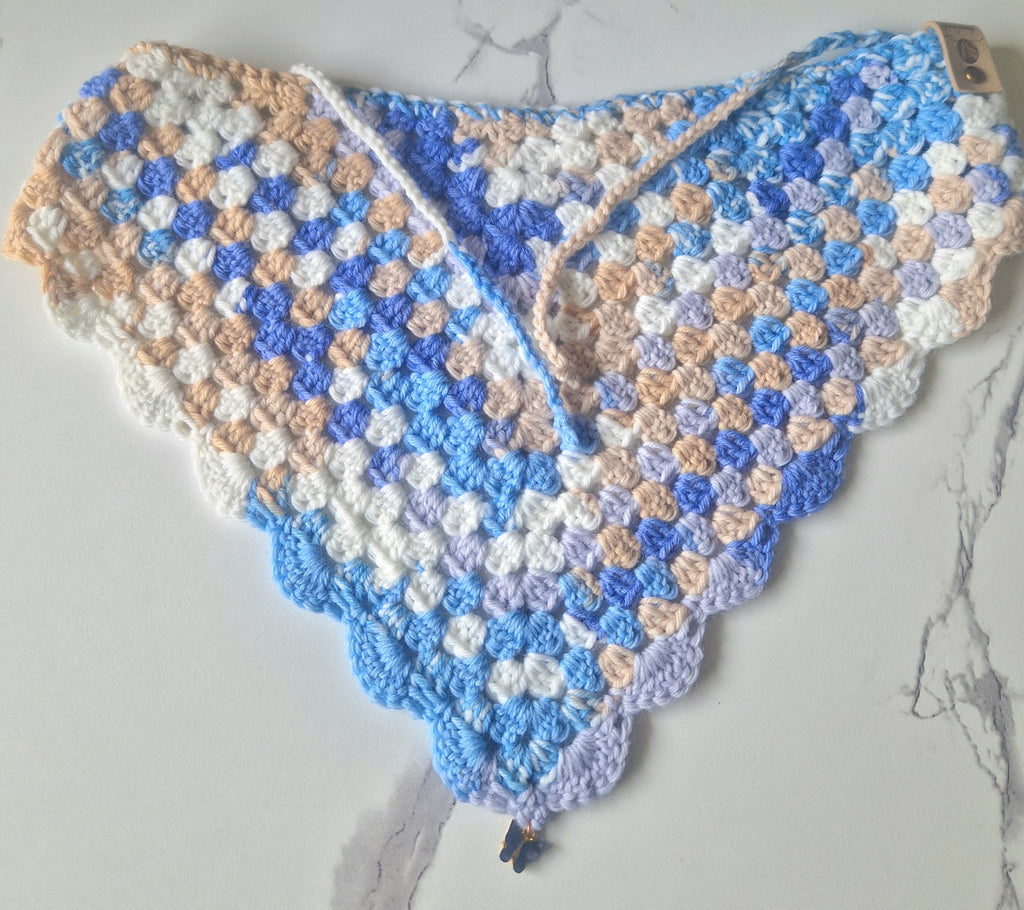 90's inspired Crochet Bandana Multicolour