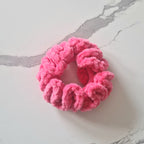 Fluffy Crochet Scrunchie Pink