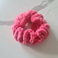 Fluffy Crochet Scrunchie Pink