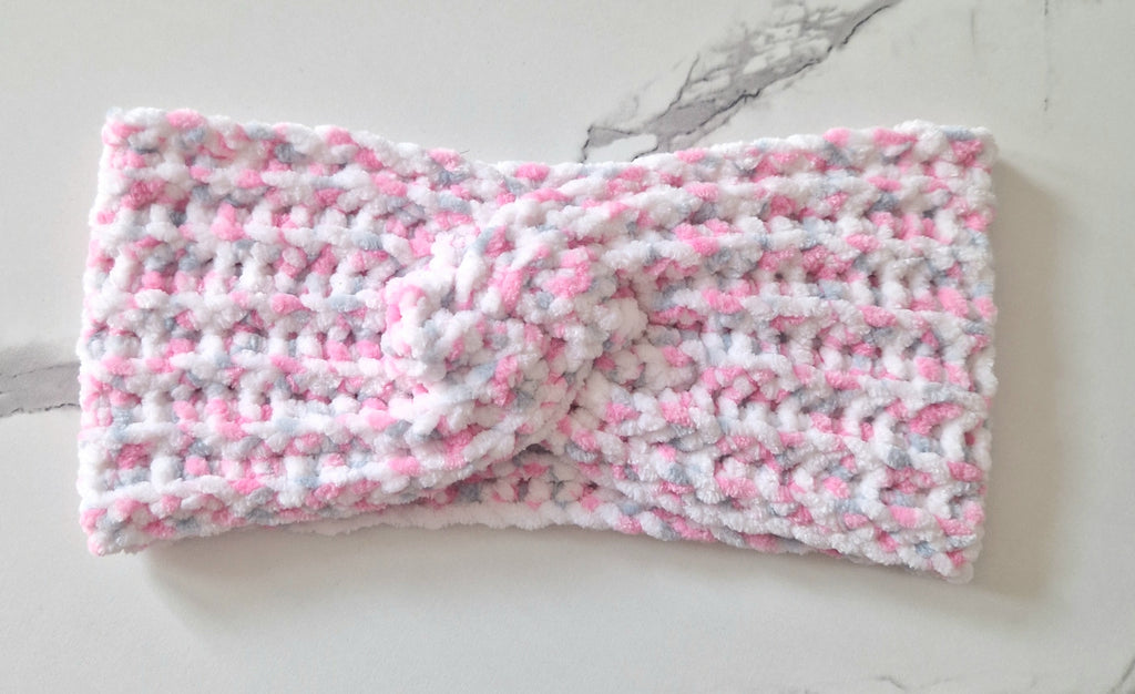 Colourful Pink Crochet Ear Warmers