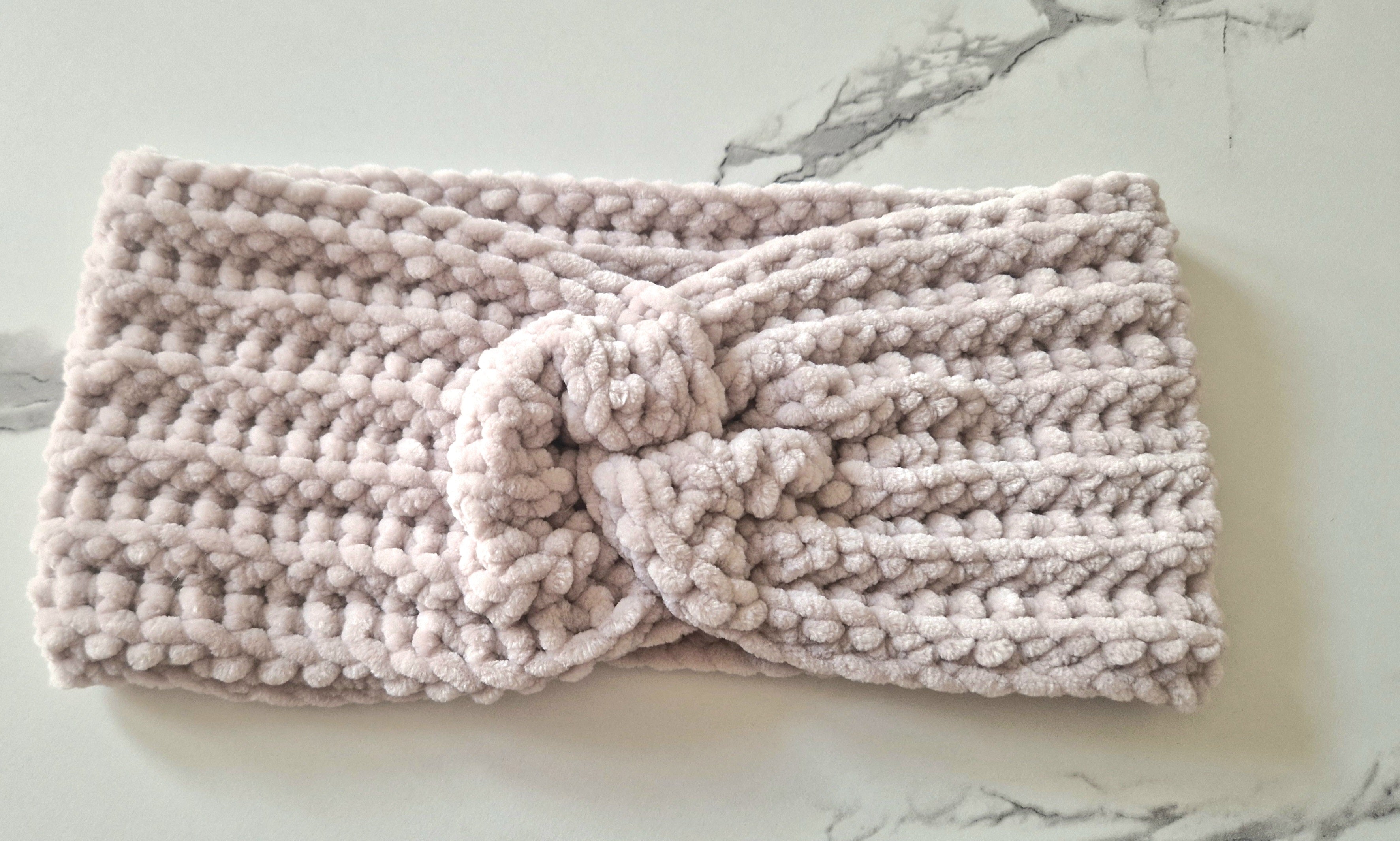 Cream Crochet Ear Warmers