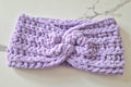 Cute Purple Crochet Chunky Ear Warmers