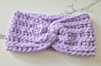 Cute Purple Crochet Chunky Ear Warmers