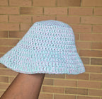 90's Inspired Blue, Purple And Pink Bucket Hat