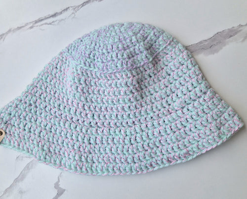 90's Inspired Blue, Purple And Pink Bucket Hat