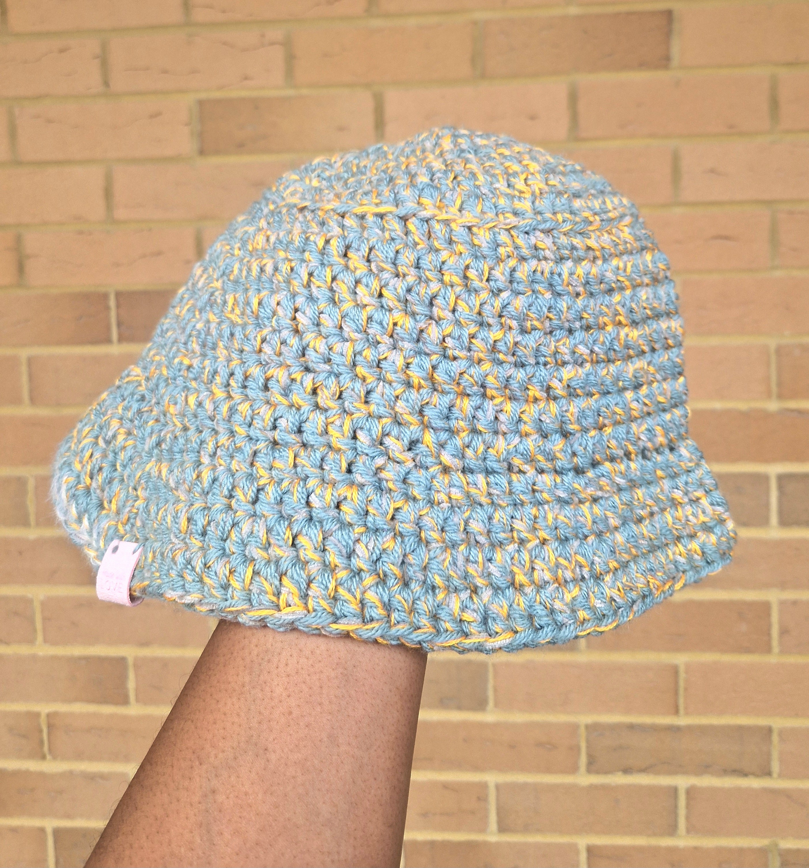 90's Inspired Blue And Gold Bucket Hats