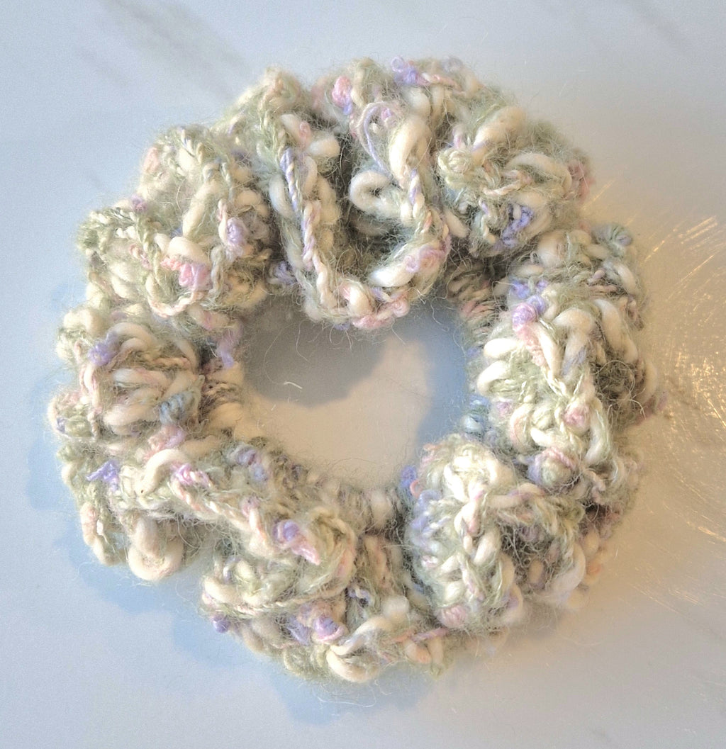 Autumn Fluffy Whimsical Crochet Scrunchies