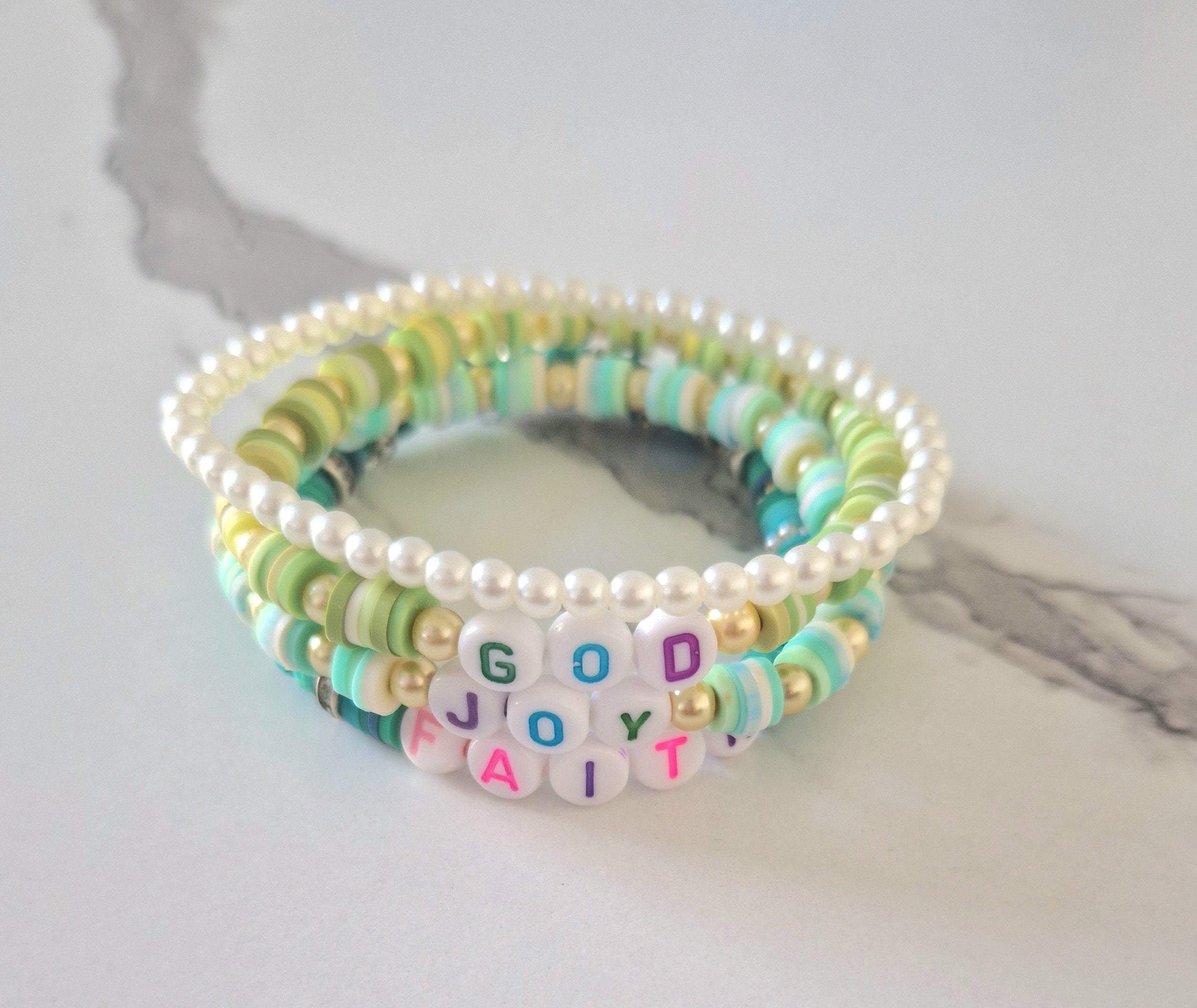 Colorful Beaded Stretch Bracelets Set