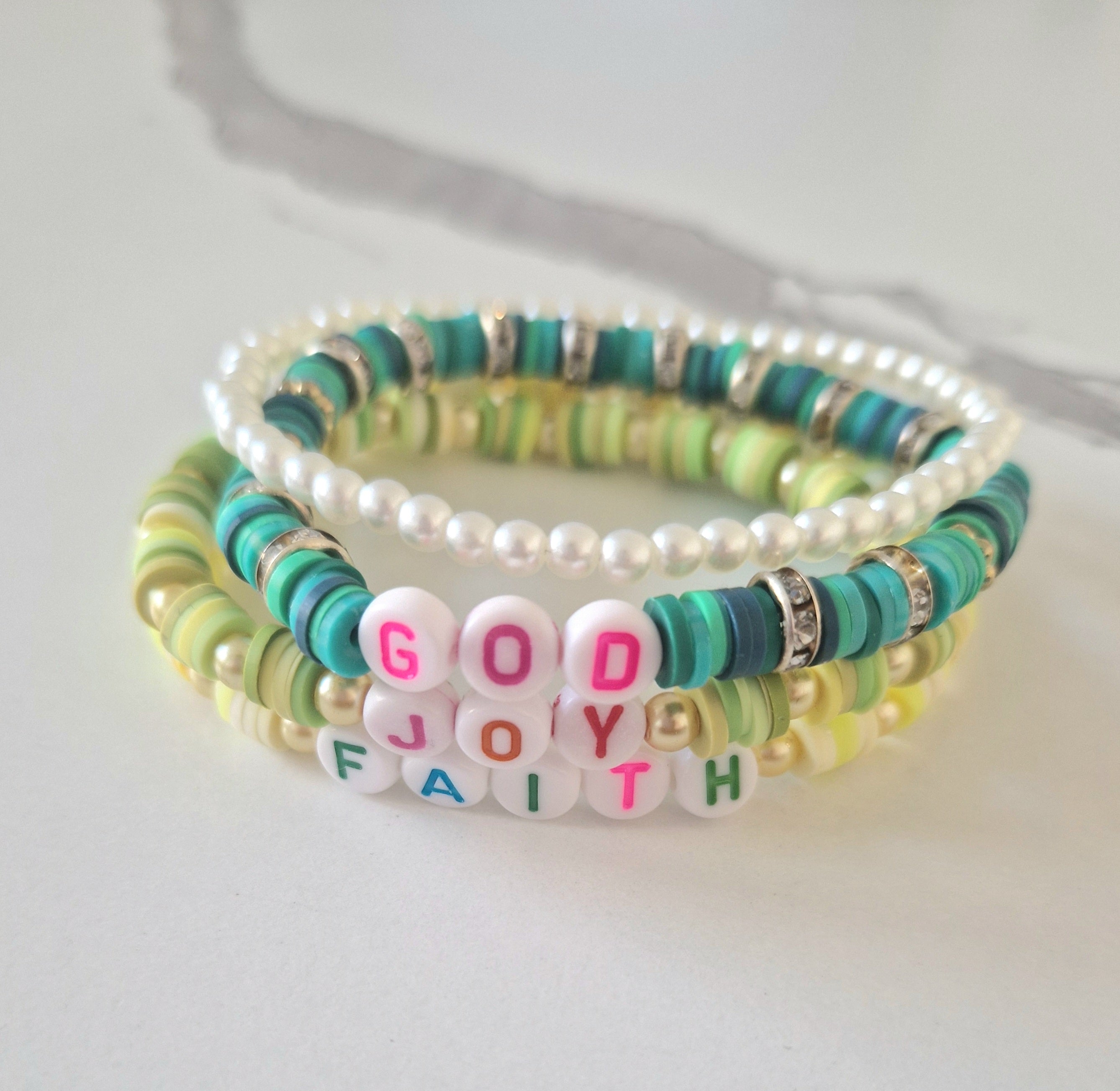 Colorful Beaded Stretch Bracelets Set