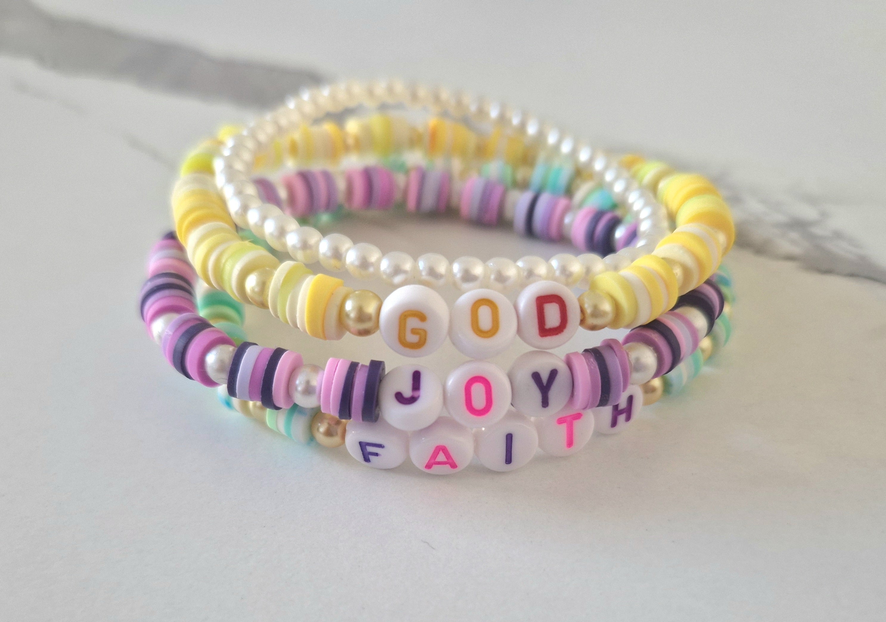 Colorful Beaded Stretch Bracelets Set