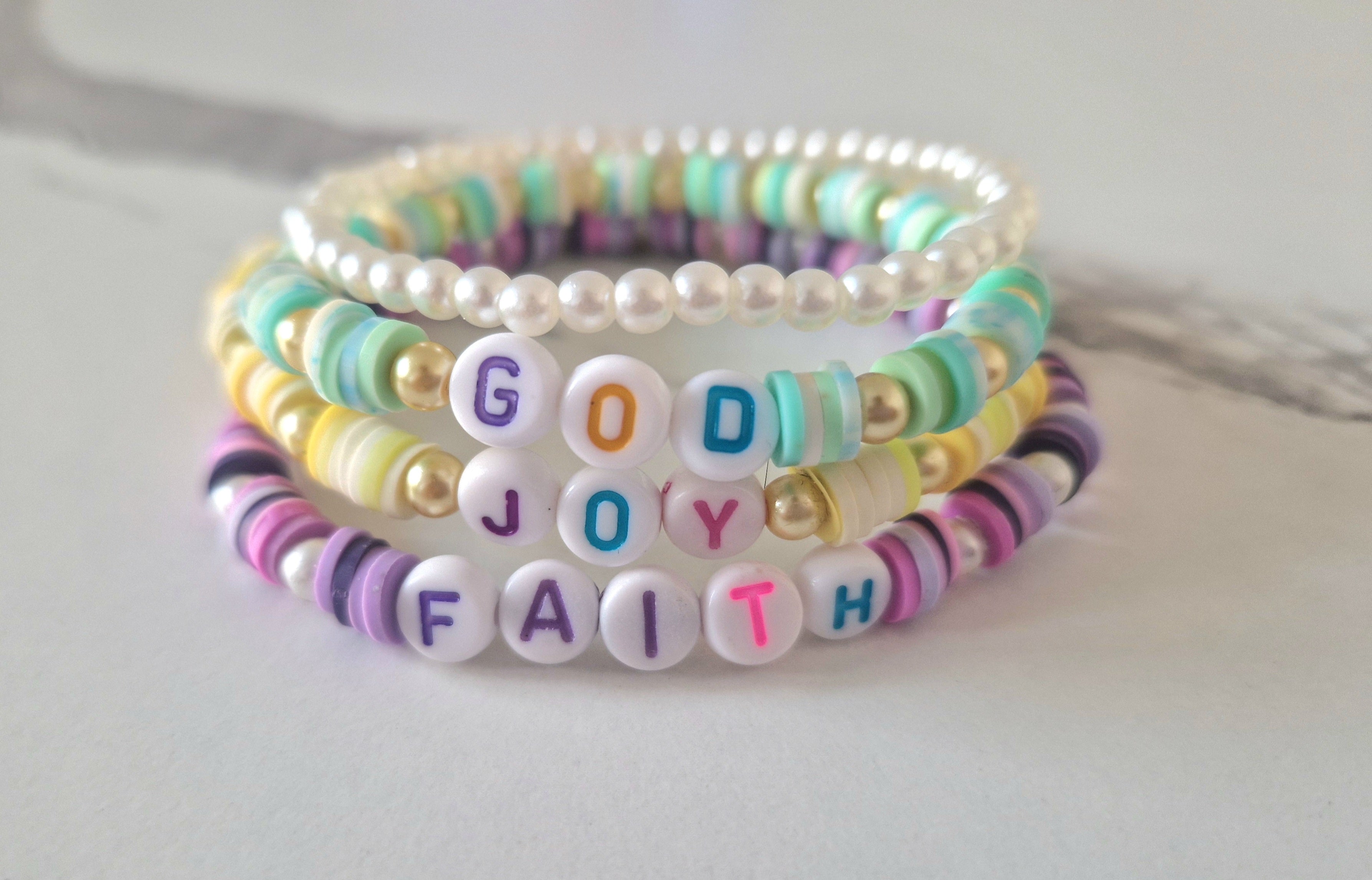 Colorful Beaded Stretch Bracelets Set
