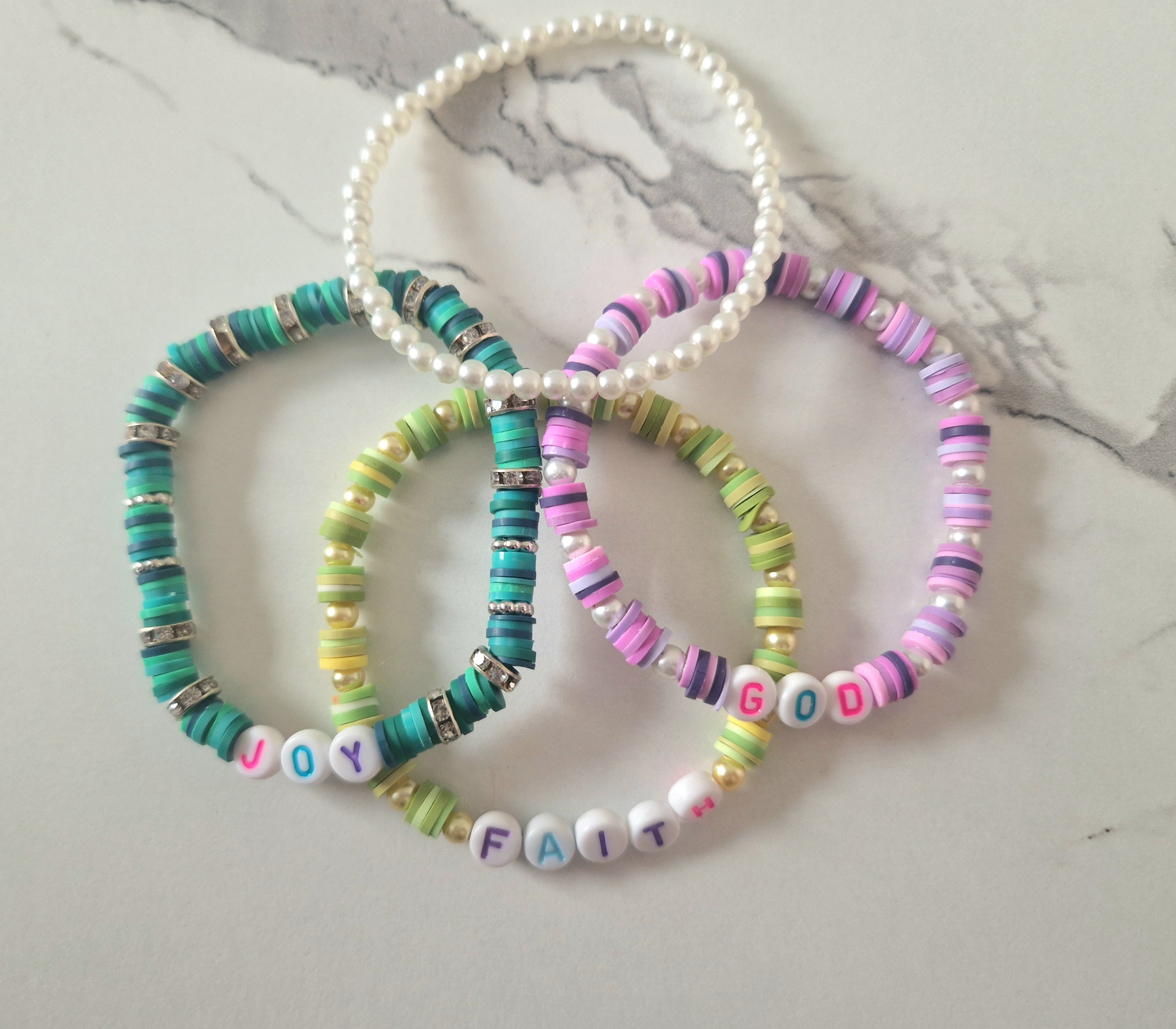 Colorful Beaded Stretch Bracelets Set