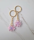 Cute shiny Flower beaded Keychain Small