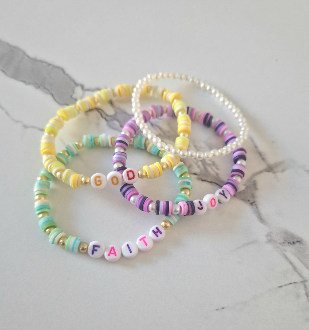 Colorful Beaded Stretch Bracelets Set