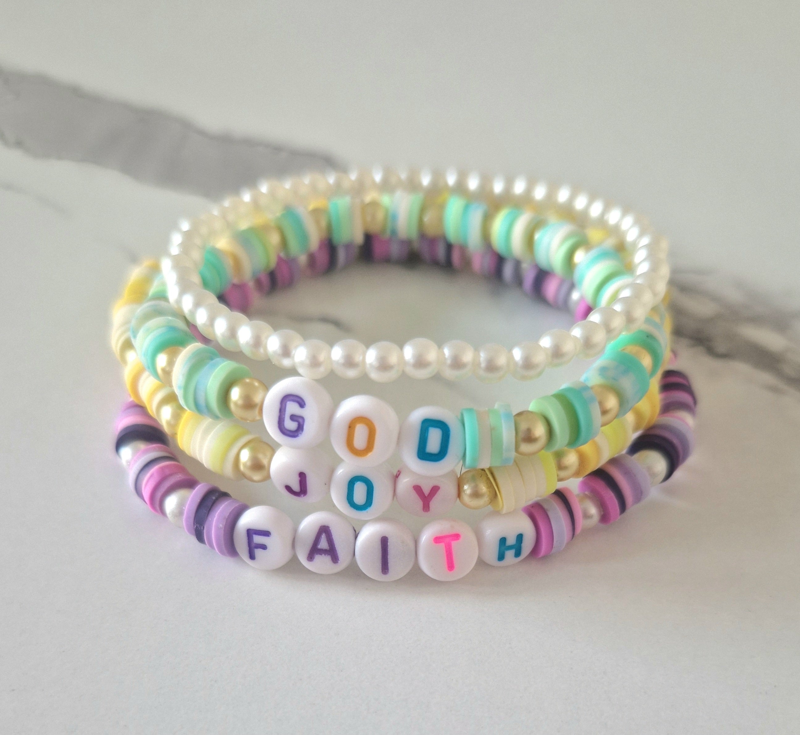 Colorful Beaded Stretch Bracelets Set