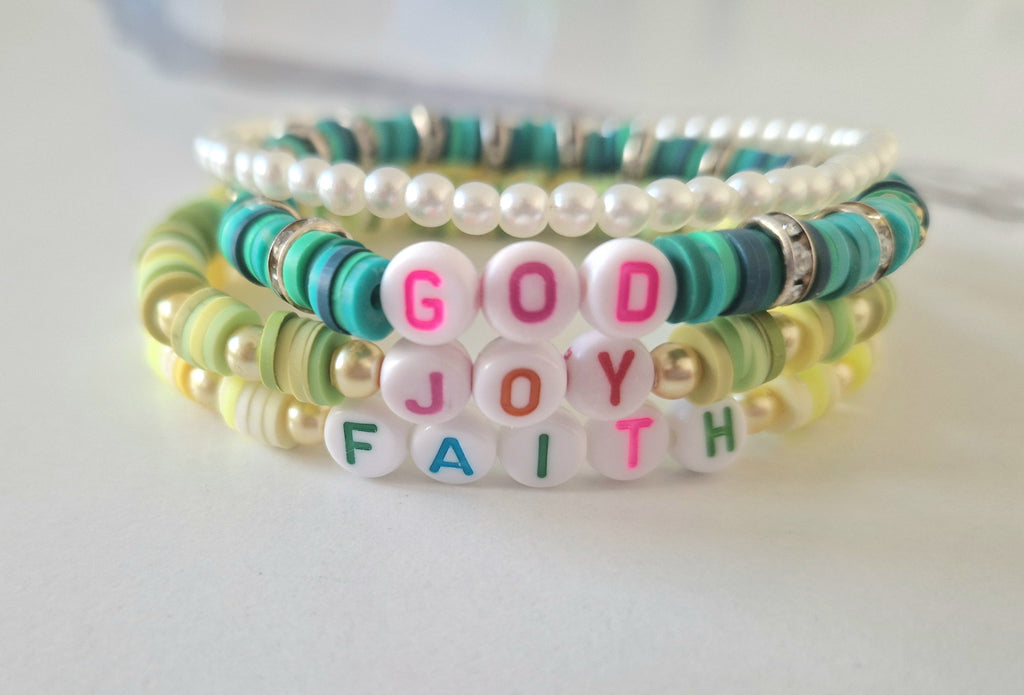 Colorful Beaded Stretch Bracelets Set