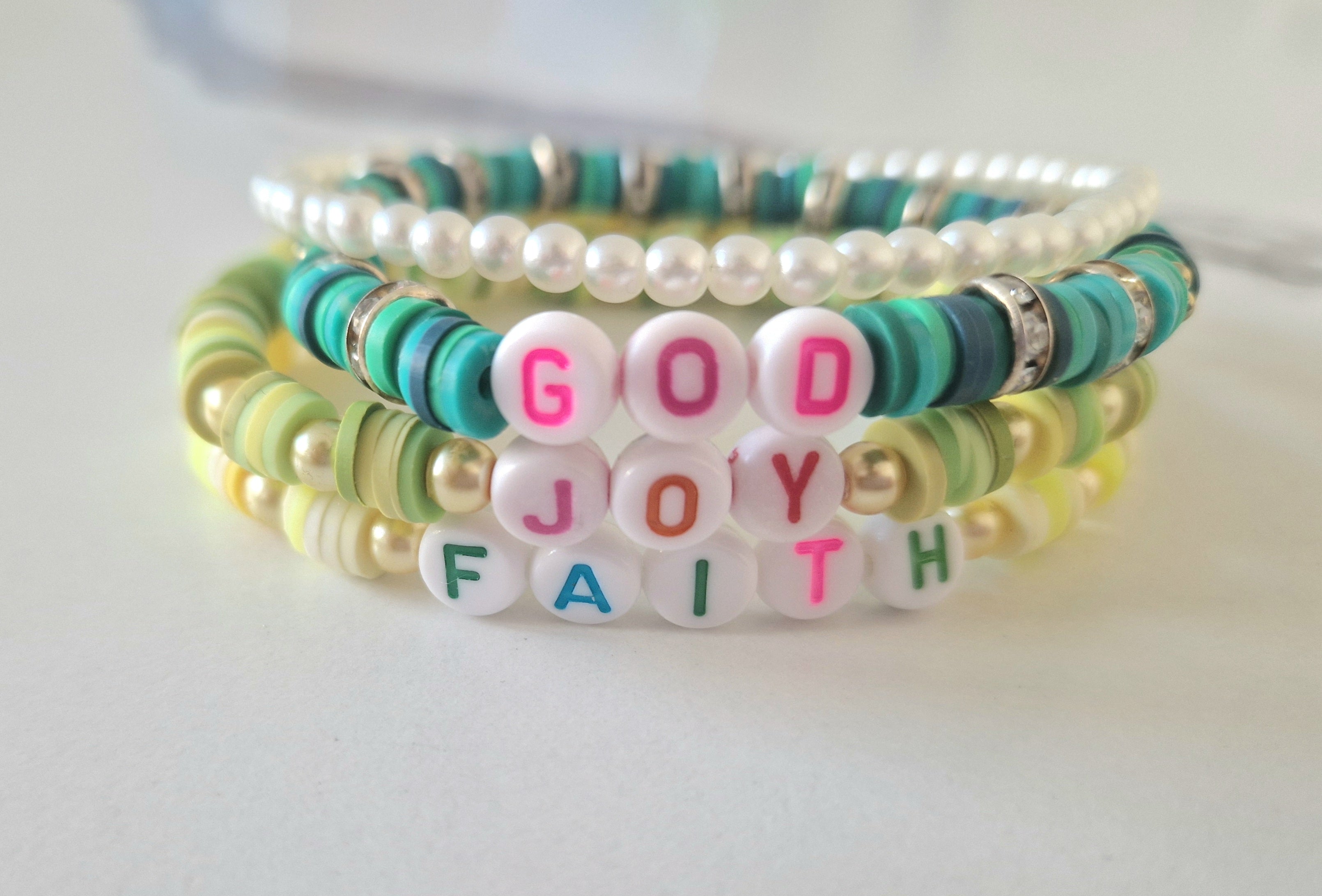 Colorful Beaded Stretch Bracelets Set