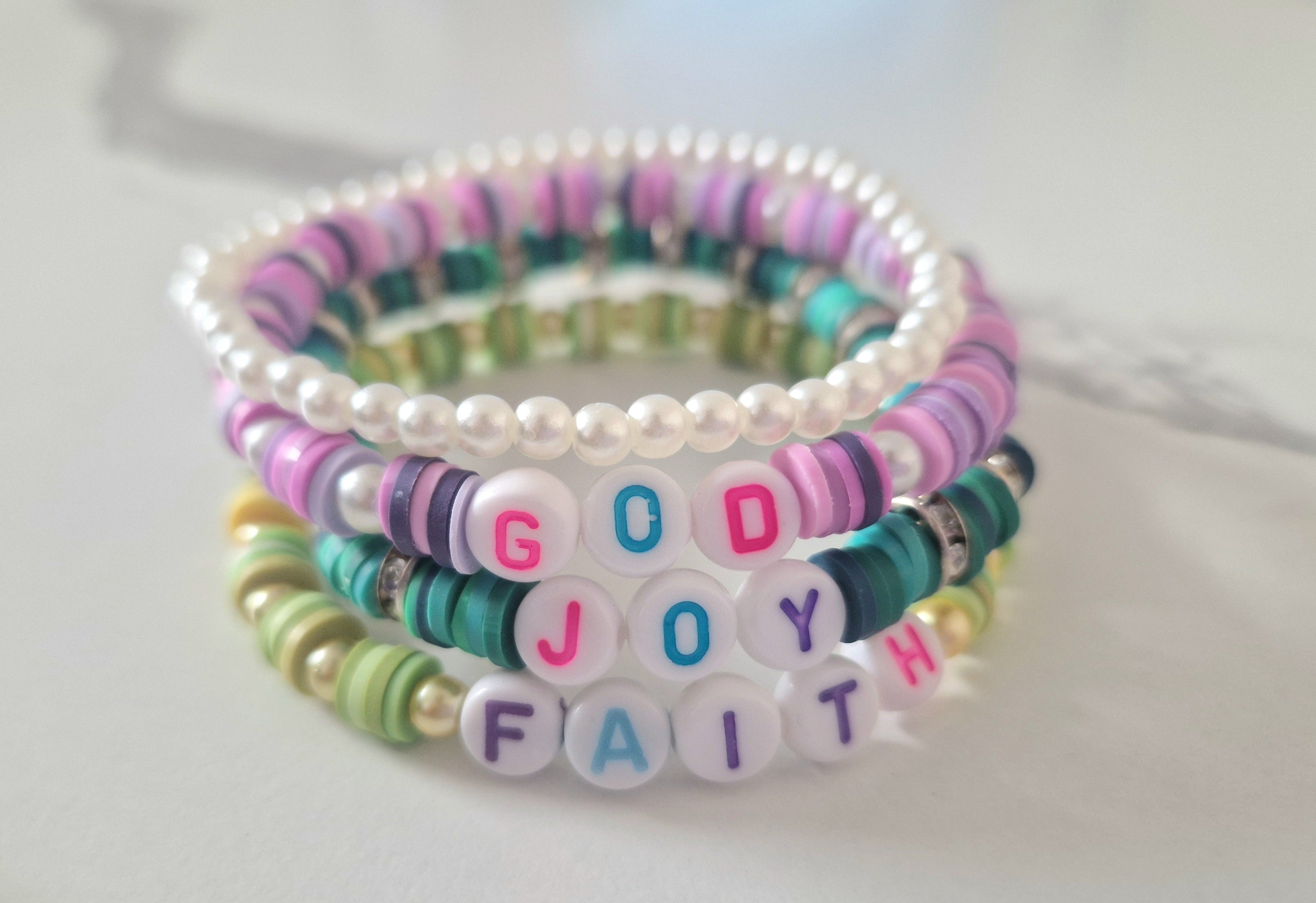 Colorful Beaded Stretch Bracelets Set