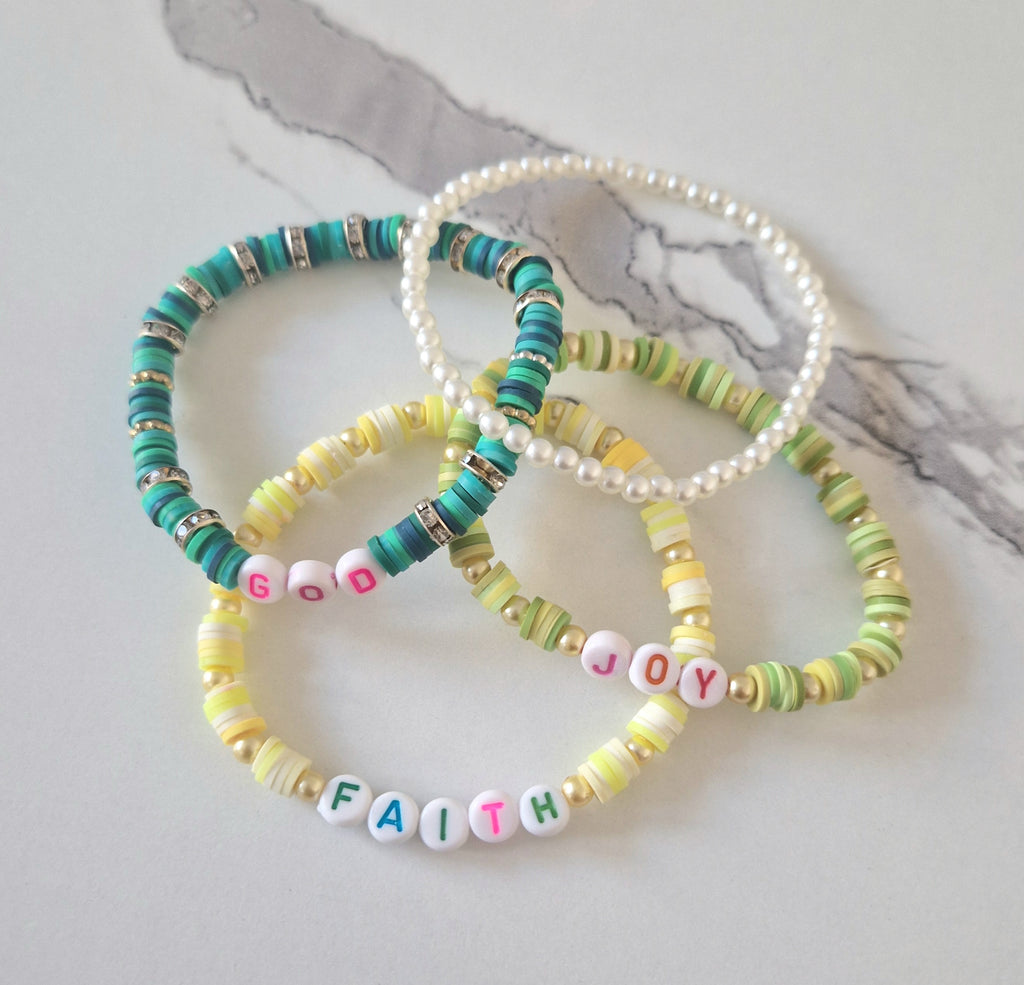 Colorful Beaded Stretch Bracelets Set
