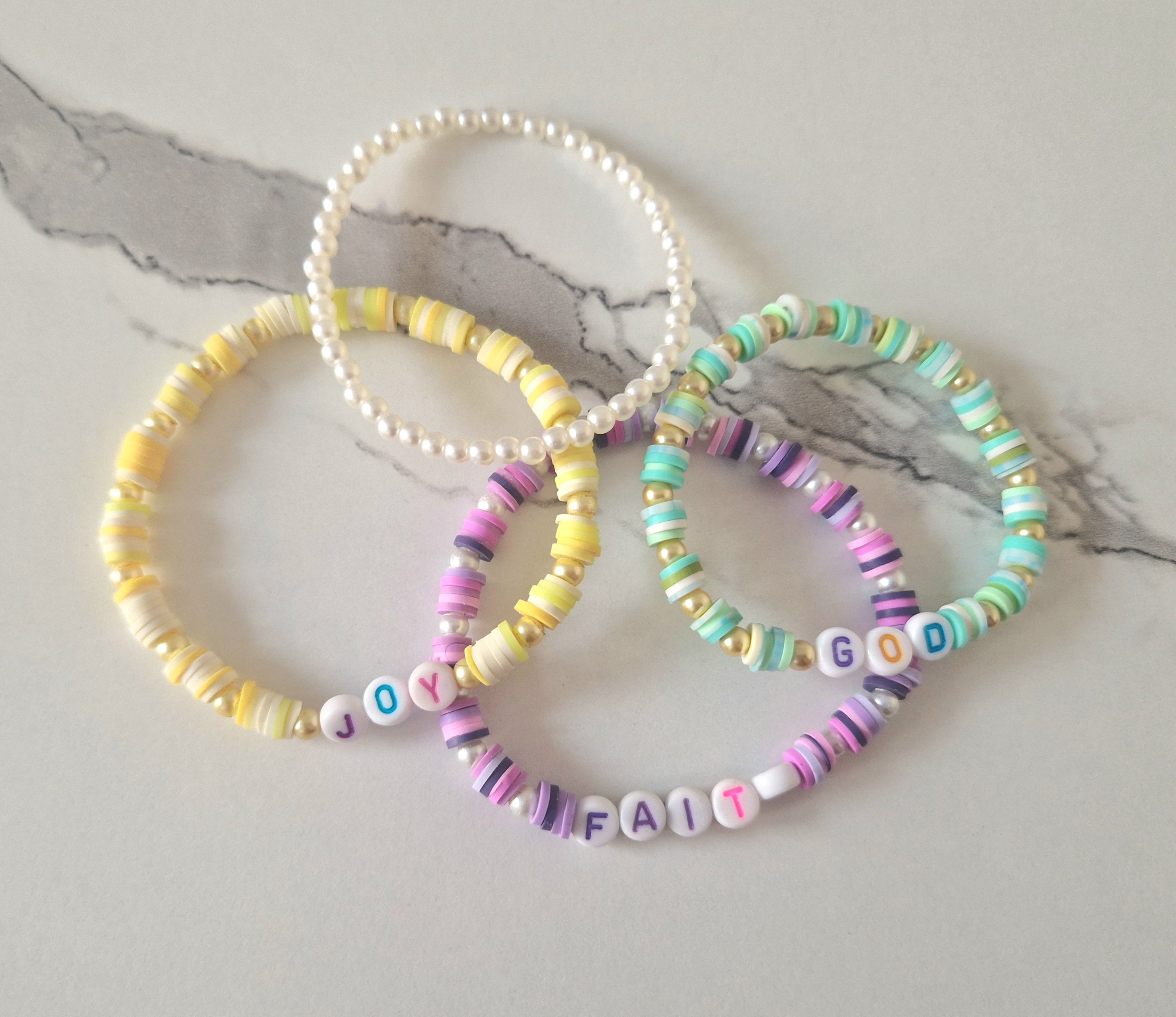 Colorful Beaded Stretch Bracelets Set