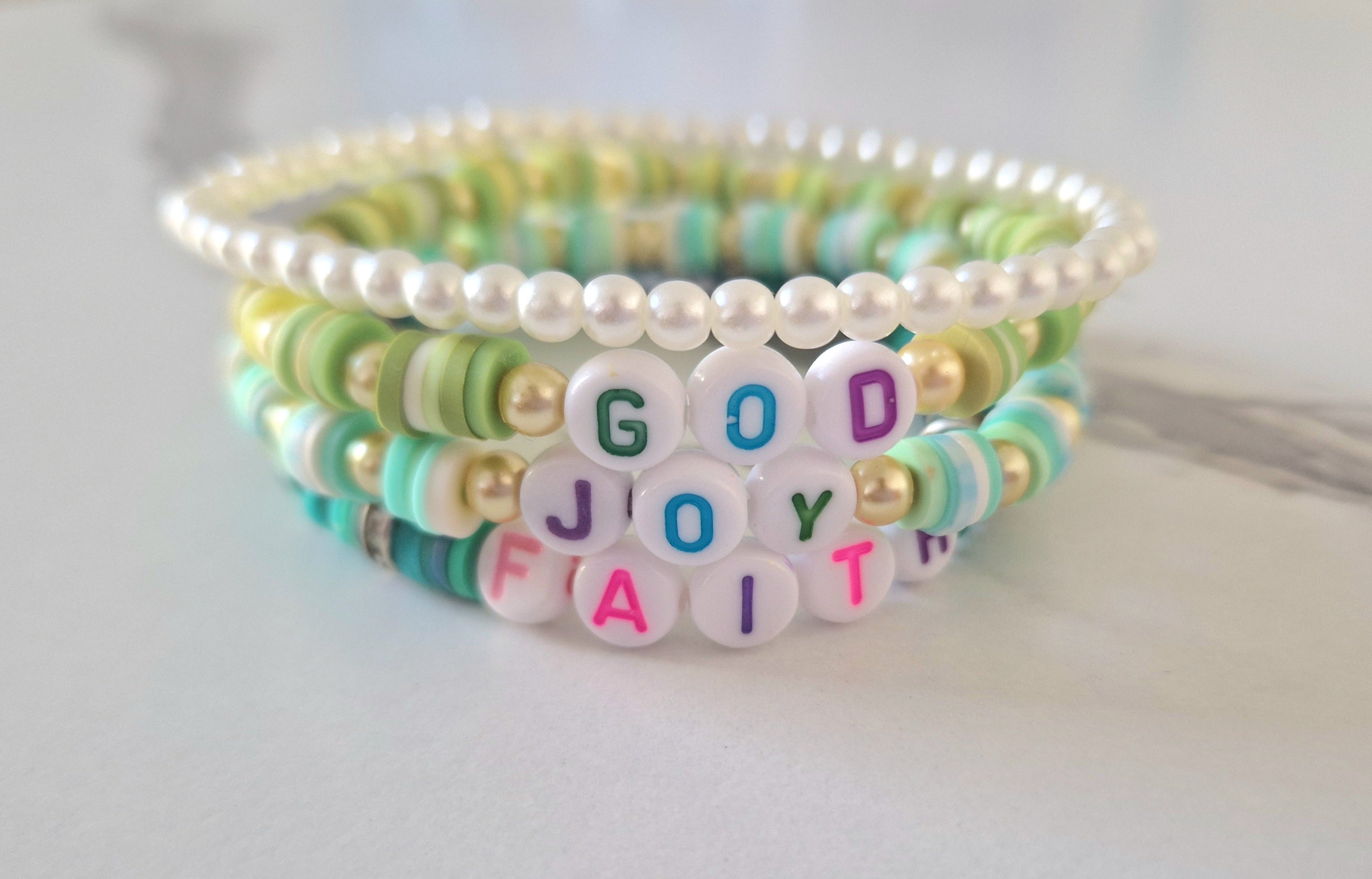 Colorful Beaded Stretch Bracelets Set