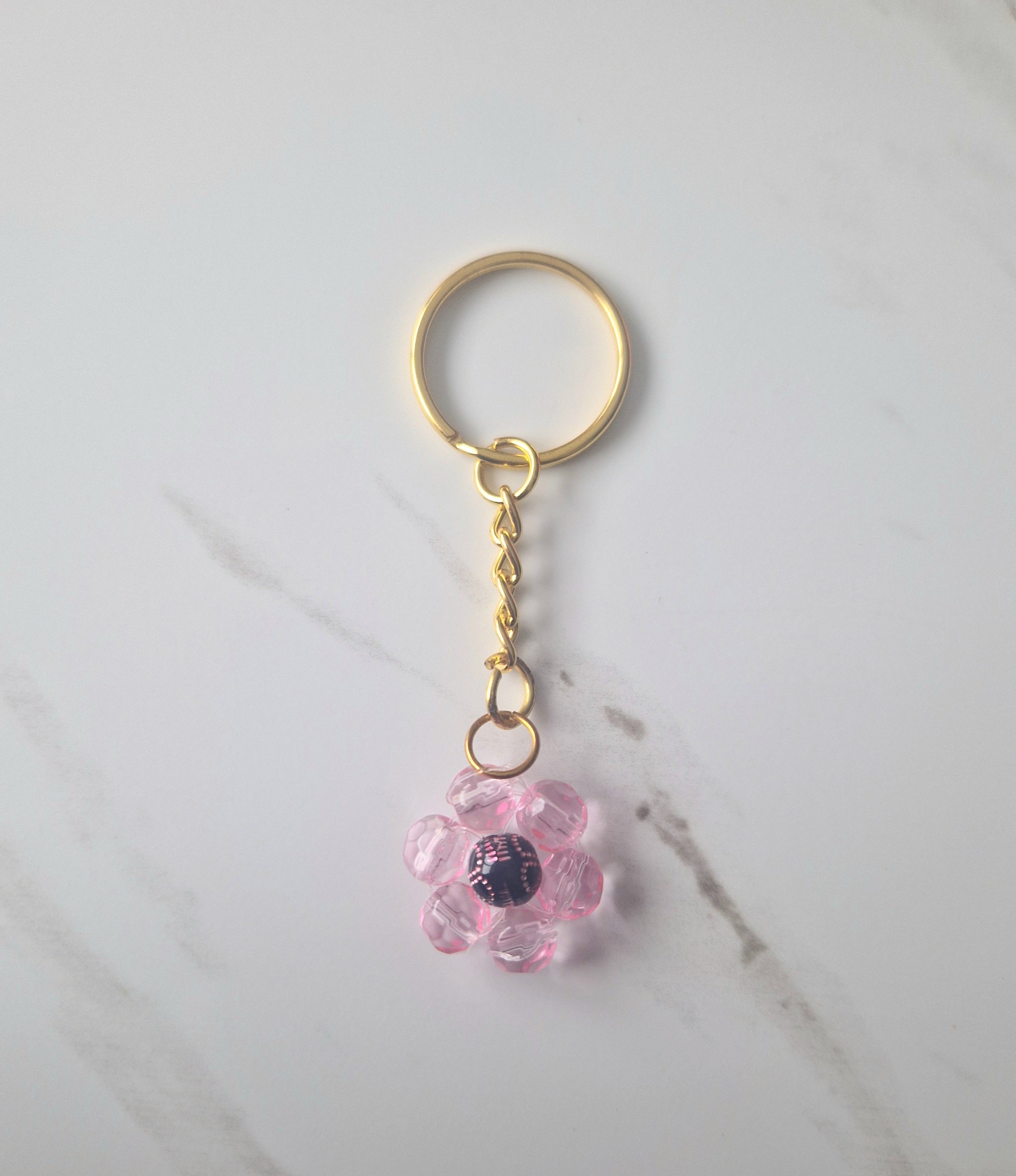 Cute Beaded Flower Keychain Small
