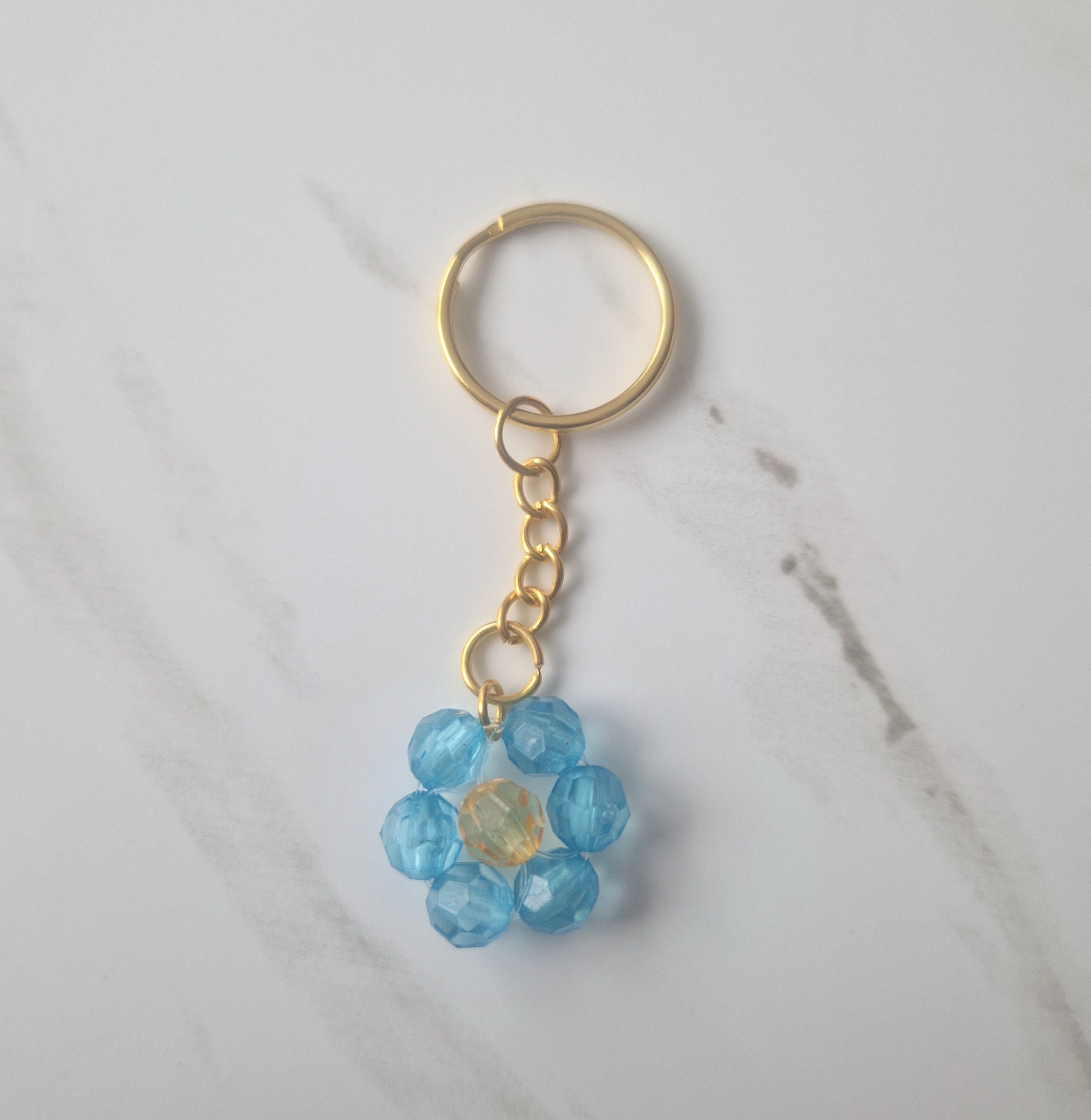 Cute Blue Flower Keychain Small
