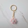 Sparkly Flower Beaded Keychain Small