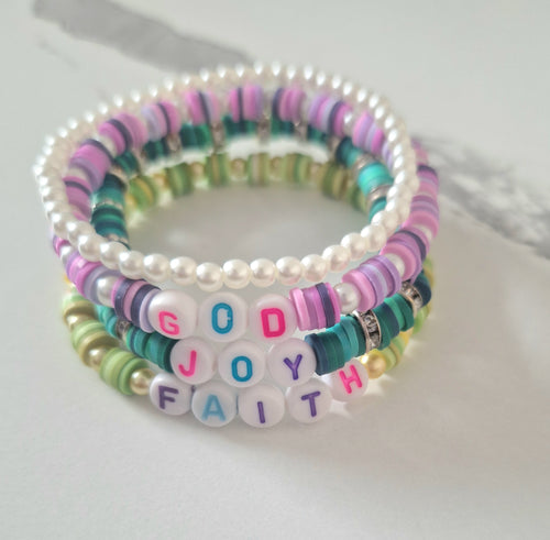 Colorful Beaded Stretch Bracelets Set